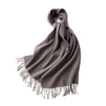thumbnail image 1 of Sonducket Bufanda unisex con flecos Bufanda de tubo cálida y acogedora para invierno Bufandas de punto fino Borla con flecos Accesorios de disfraces gris, 1 of 6