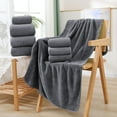 thumbnail image 2 of Bath Towels Set,Eight Pieces Velvet Square Towel Bath Towel - Plain Household Bath Wash Face Absorbent Set, 2 of 6