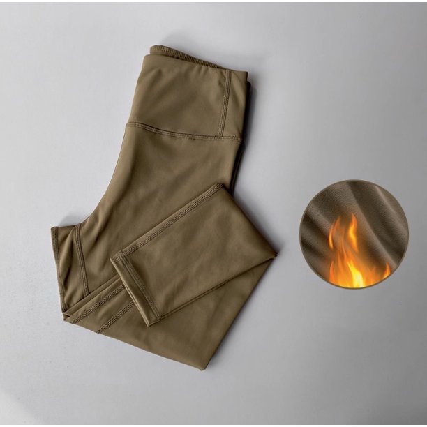 Pantalones de Yoga de terciopelo grueso para mujer, mallas ajustadas de cintura alta para otoño/invierno, mallas profesionales grandes para correr y Fitness, color melocotón, 2024