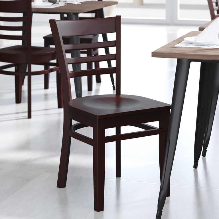 Flash Furniture Hercules Ladder Back Chair, Mahogany photo 4