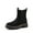 BLACK-SUEDE, variant on Women’s Chelsea Ankle Boots Square Toe, Low Heel, Lug Sole Platform Booties