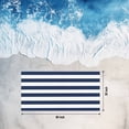 thumbnail image 4 of Ocean Blue White Striped Pattern Beach Towels Blanket Soft&Absorbent Quick Dry Microfiber Minimalist Pool Towels for Swimming ,Yoga, Sports, Gym, Camping,Large 30X60in,, 4 of 8