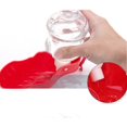 thumbnail image 4 of Dispensador de agua portátil para perros de 500 ml, botella de agua de viaje con gancho, botella de agua con bebedero para perros, cachorros, gatos, conejos, cobayas y otras mascotas (rojo) ER, 4 of 5