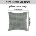 thumbnail image 5 of Unique Bargains 4 Pcs Checkered Faux Fur Plush Throw Pillow Covers Home Decor Pillowcases Grey 16" x 16"/20" x 20", 5 of 6