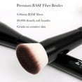 thumbnail image 2 of Flat Top Kabuki Professional Make up Brushes for Blending, Cream, Powder,Blush Buffing Stippling Face Makeup Tools, Black (Black), 2 of 14