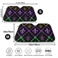 thumbnail image 3 of Balery Mardi Gra Geometric Windshield Sun Shade, Car Front Window Sunshade Cover ,Automotive Interior Portected Blocks Uv Rays For Car Pickup Truck Suv Accessories- Small, 3 of 7