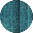 thumbnail image 1 of Ahgly Company Machine Washable Indoor Round Persian Turquoise Blue Bohemian Area Rugs, 7' Round, 1 of 4