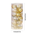 thumbnail image 3 of Fwttom 24pcs Christmas Ball Ornaments - 2.36" Christmas Ornaments for Xmas Tree, Shatterproof Christmas Tree Ornaments for Wedding Party Christmas Decorations, Holiday Gifts, 3 of 6