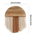 thumbnail image 2 of Natural Boho Wood and Macrame Wall Hanging Decor,Round Boho Chic Decor, 2 of 6
