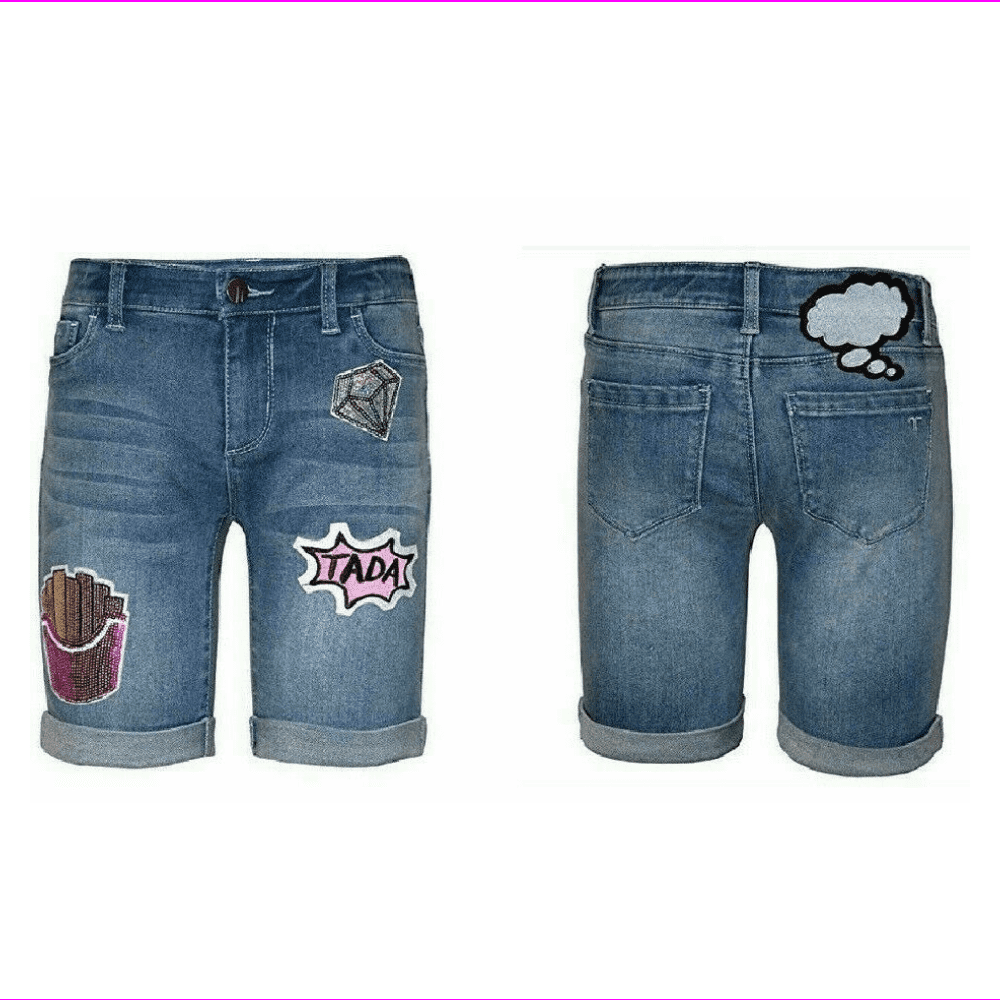 Tractr Girls Sequined Patched Stretch 