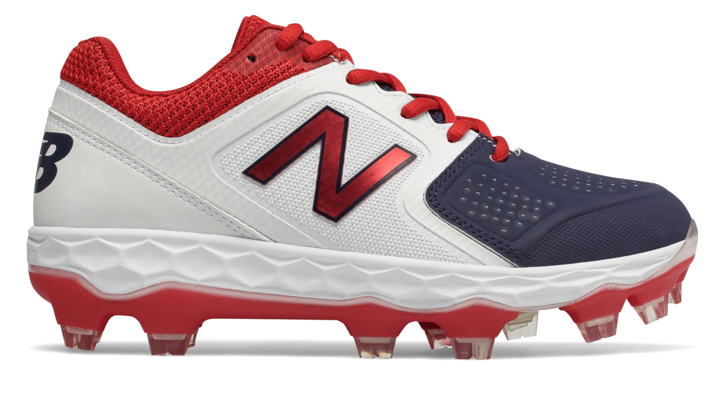 New Balance Low Cut Fresh Foam Spvelo Tpu Softball Cleat Womens Shoes Red With White Blue Walmart Com Walmart Com