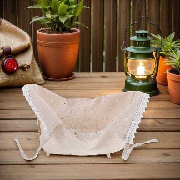 AURARMLET 4-Pack Replacement Basket Liners, Cloth Fabric Fit for Wicker, Wire, Picnic, and Storage Baskets