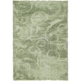 thumbnail image 1 of Unique Loom Floral Shag Floral Vine Design Rug 4' x 6' Rectangle in Green, 1 of 1
