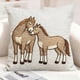 thumbnail image 1 of Funda de almohada con estampado de caballo del año - Funda cuadrada de lino para sofá, decoración del hogar, 18x18 pulgadas, 1 of 7