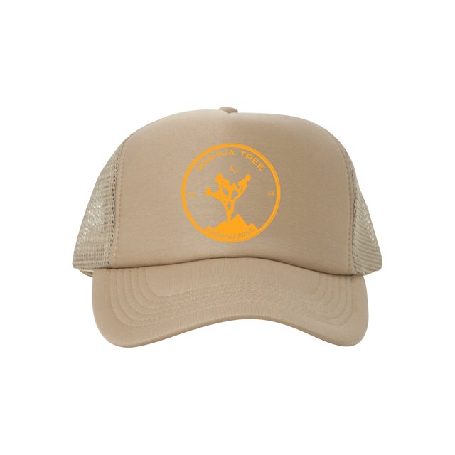 Joshua Tree Adjustable Mesh Trucker Hat - Gold - Khaki