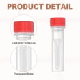 thumbnail image 3 of Uxcell 100 Pcs Plastic Vials, 0.5ml Cryogenic Vials Small Sample Test Tubes Centrifuge Tubes Frozen Container Storage Box with Screw Cap for Low Temperature Storage Laboratory, Red, 3 of 6