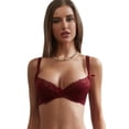 thumbnail image 4 of Women's Demi Lace Bra Unpadded Underwire Bra Sheer Sexy Bras, 4 of 8