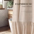 thumbnail image 3 of Farmhouse Shower Curtain with Ruffle Hem Linen Beige Shower Curtains for Bathroom Boho Country Rustic Natural Fabric, 72" W x 72" L, 3 of 4