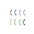 thumbnail image 1 of Eyebrow Ring Neon Anodized Titanium Spiked Cartilage Piercing Tragus 16G 8MM, 1 of 1