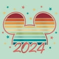 thumbnail image 2 of Girl's Mickey & Friends Colorful Retro Sunset 2024 Graphic T-Shirt, 2 of 4