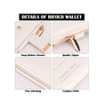 thumbnail image 5 of Spencer Women's Wallet, Leather Wallet for Women Small Bifold Wallet with ID Window & 4 Card Holders & 1 Zipper Pocket, White, 5 of 9