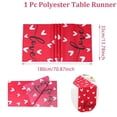 thumbnail image 3 of ZHANQUNE Valentine's Day Heart Tablecloth - 60x90 Inch Decorative Dining Table Cover with Lace Edge, Machine Washable Wrinkle Resistant Polyester for Anniversary and Wedding, 3 of 6