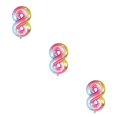 thumbnail image 1 of Matsuzay Globos digitales de cumpleaños esférica Fácil de inflar Suministros para fiestas Aniversario Suministro Maravilloso adorno gradiente Type1 NO1, 1 of 6