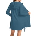 thumbnail image 6 of Shihyeh Women's UPF 50+ Swim Cover Up Sun Protection Hoodie Long Jacket SPF Lightweight Beach Cover Ups for Women, 6 of 7
