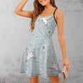 thumbnail image 3 of Birds Floral Pattern Print Summer Dresses For Women A-line Dress Sleeveless Dress, 3 of 6