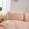 thumbnail image 5 of Home Soft Things 3 Piece Washed Cotton Duvet Cover Set - Kolkata - Soft Pink - 102" x 90", 5 of 5