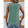 thumbnail image 4 of Tank Top for Women Loose Fit Sleeveless V Neck Tops Dressy Casual Eyelet Summer Flowy Blouse Light green S, 4 of 5