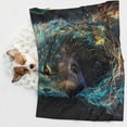 thumbnail image 6 of Yiaed Artistic Light Dot Wolf、 Print Dog Blankets-Cat Blanket Washable for Couch Protection,Puppy Blanket, Soft Plush Reversible Throw Furniture Protector-, 6 of 8