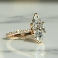thumbnail image 2 of 4 CT Marquise Cut Moissanite Engagement Ring, 10K/14K/18K Solid Gold, 6 Prong With Hidden Halo Ring, Elongated Marquise, Promise Ring, Wedding Gift, 2 of 6