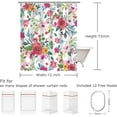 thumbnail image 4 of Floral Shower Curtain for Bathroom Flower Shower Curtain Watercolor Girls Shower Curtains Flowered Shower Curtain with Hooks Pink Floral Bathroom Decor Pink Shower Curtain, 72" W x 72" H, 4 of 6