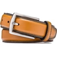 thumbnail image 4 of KM Legend Men's Leather Dress Belt-Classic & Fashion for Work Business and Casual 34 Essential Tan, 4 of 6