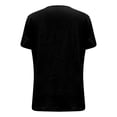 thumbnail image 4 of Daznico Women's Wrap Front V-Neck Top, Short Sleeve Casual Asymmetrical Hem Tee,M, 4 of 5