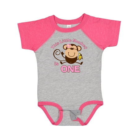 

Inktastic Little Monkey Girl 1st Birthday Gift Baby Girl Bodysuit