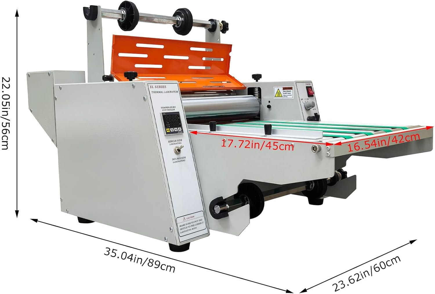 13'' Electric Steel Roller Thermal Laminator Laminating Machine