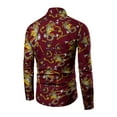 thumbnail image 2 of Seyurigaoka Men Chinese Dragon Print Blouse Long Sleeve Lapel Neck Shirt, 2 of 5