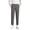 Dark Gray, variant on Lenpel Mens Dress Cropped Pants Plain Tapered Office Work Pants with Pockets Trendy Button Business Casual Ankle Trousers Fall Clothes(Khaki,X-Large)