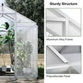 thumbnail image 5 of Ataucjin 4x6.25FT Aluminum Garden Greenhouse with Sliding Door, Roof Vent, and Drainage Gutter, Compact Walk-in Structure for Balcony & Patio Planting（ship in 2 boxes）, 5 of 7