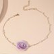 thumbnail image 2 of Fashion Flower Pearl Choker Retro Personalized Clavicle Accessories for Outdoor Travel, 2 of 5