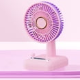 thumbnail image 7 of Lenkho Mini Desk Fan, 3 Speeds Quiet Rechargeable Small Desk Fan, Portable USB-Powered Personal Fan for Office, Bedroom, Dorm, Home, Kids' Room, 7 of 7