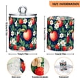 thumbnail image 5 of Yayeee 4 Pack Qtip Holder Bathroom Cotton Swab Canister with Lid Clear Dispenser Set, Blue Apple Pattern, 5 of 6