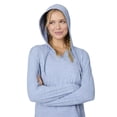 thumbnail image 2 of Free Country Women's Cloud Knit V-Neck Hoodie Blue Jean XL, 2 of 7