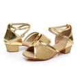 thumbnail image 6 of GERsome Girls Latin Dance Shoes Women Low Heels Tango Salsa Ballroom Shoes, 6 of 8