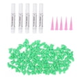thumbnail image 1 of 100Pcs Soft PVC Pet Cat Nail Cover Paw Claw Cap Grooming Accessory Decoration Set(Green M), 1 of 9