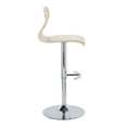 thumbnail image 3 of Folia Adjustable Bar Stool, Chrome Bar Stools, Bar Chairs, Swivel Bar Stools, Bar Stools Set of 2, 3 of 10