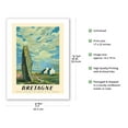 thumbnail image 2 of Brittany (Bretagne) - Northwest France - French National Railways (SNCF) - Vintage Railroad Travel Poster by Abel c.1947 - Bamboo Fine Art 290gsm Paper (Unframed) 17x22in, 2 of 4
