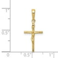 thumbnail image 2 of FJC Finejewelers 14 kt Yellow Gold INRI Hollow Crucifix Charm 27 x 14 mm, 2 of 6